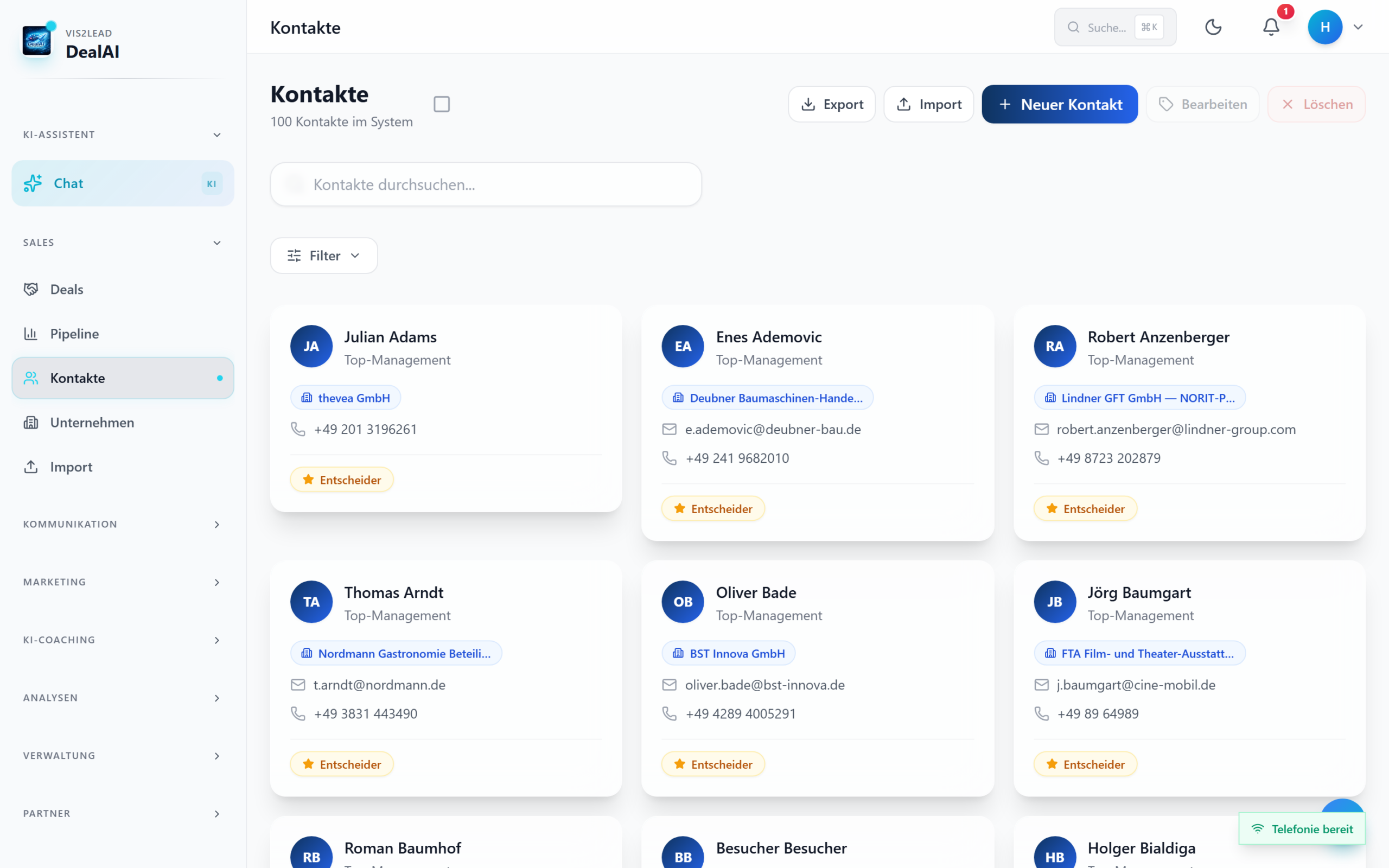 VIS2LEAD Team: Sales-Experten und KI-Spezialisten aus Oesterreich hinter DealAI